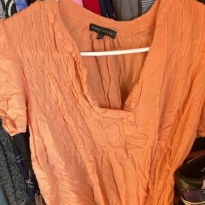 Napa Valley Women's Textured Orange Blouse